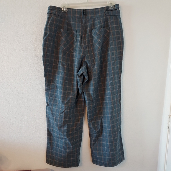MODCLOTH Size 16 Crop Pants Gray Plaid - Picture 4 of 6